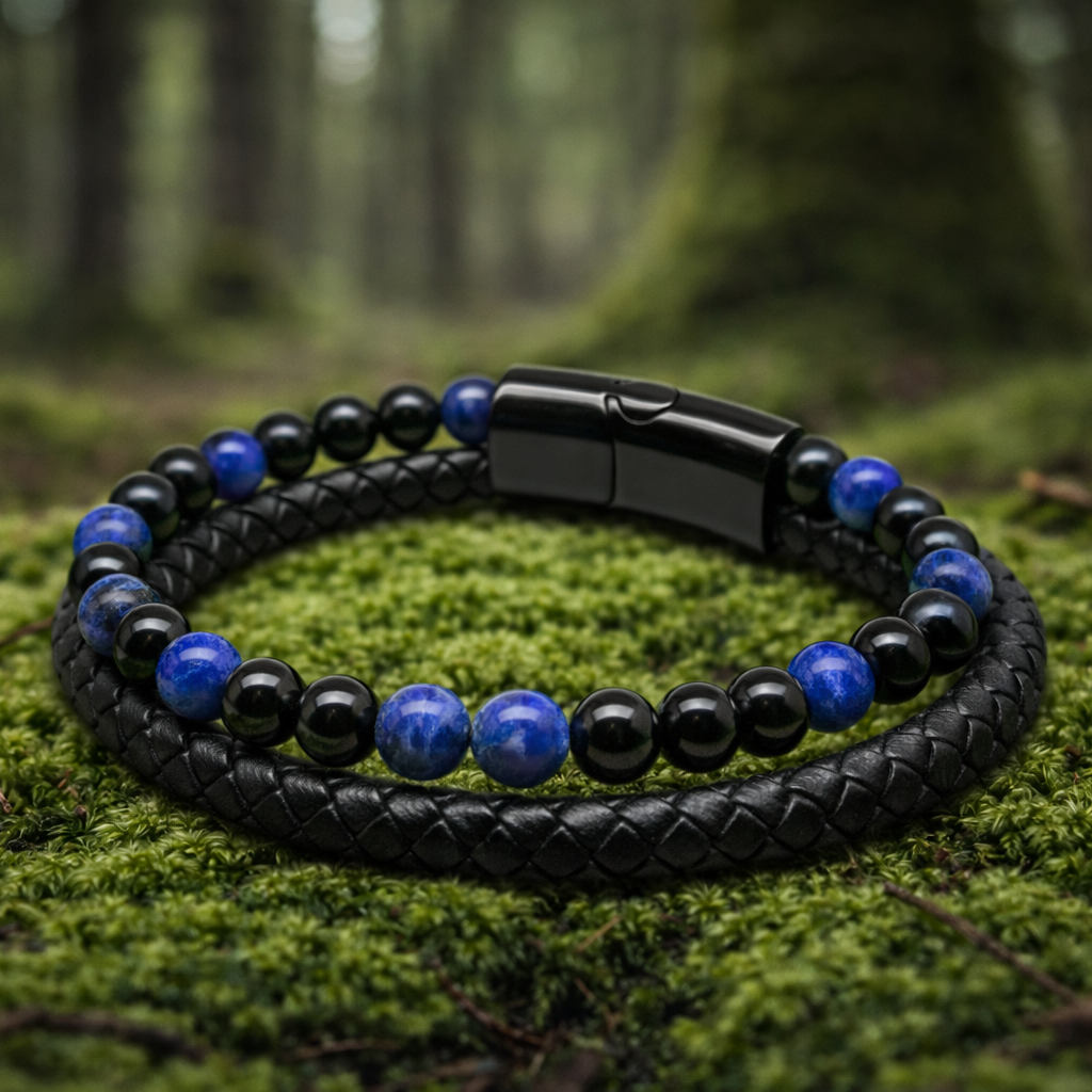 Bracelet Lapis Lazuli et Onyx Ma boutique