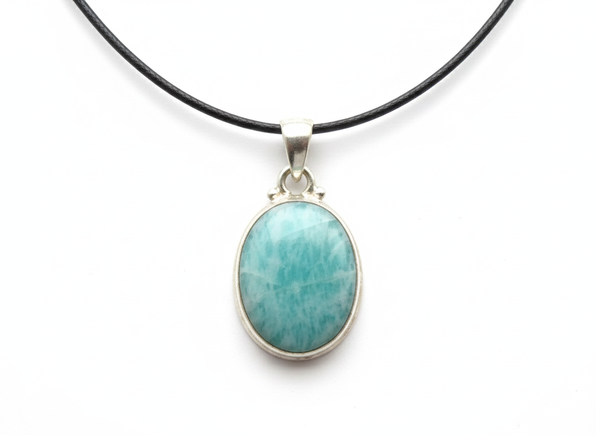 Pendentif Amazonite Extra Argent Ma boutique