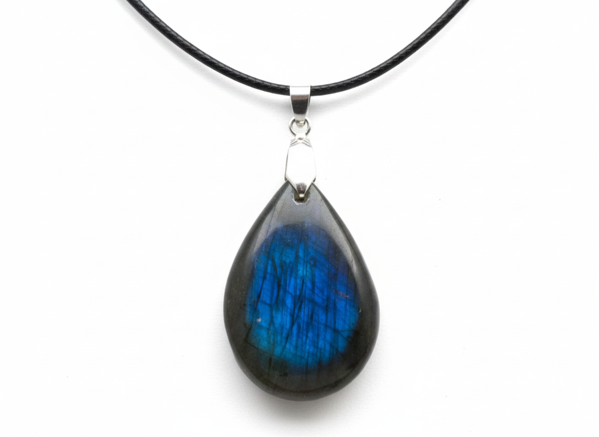 Pendentif Labradorite Bleue