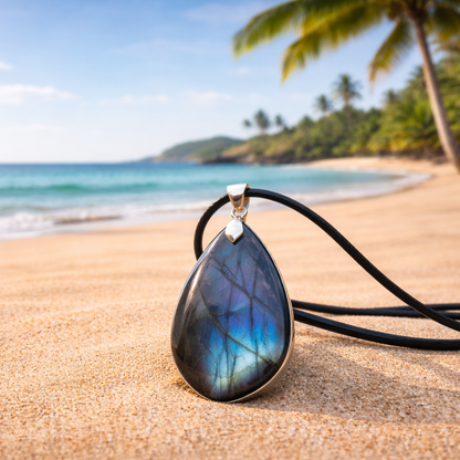 Pendentif Labradorite Argent 925 Goutte Ma boutique