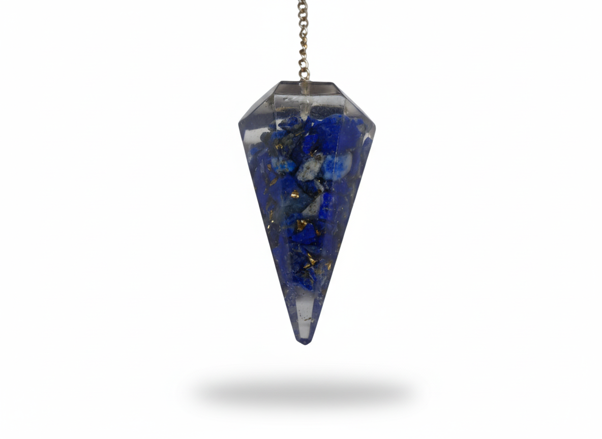 Pendule Orgonite Cône Lapis Lazuli Ma boutique