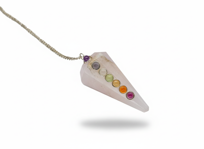 Pendule Cône Quartz Rose Chakra