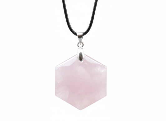 Pendentif Quartz Rose Sceau de Salomon
