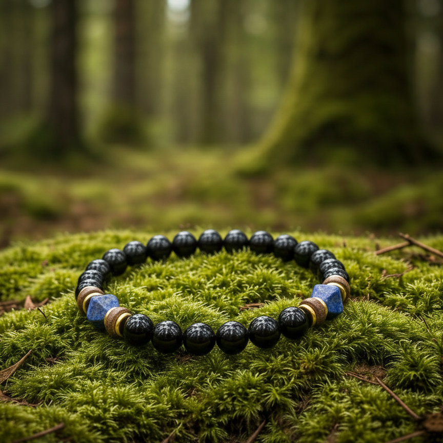 Bracelet Onyx et Lapis Lazuli Ma boutique