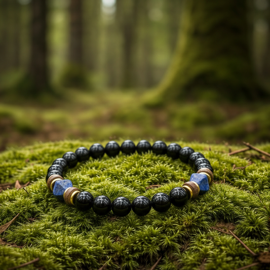 Bracelet Onyx et Lapis Lazuli