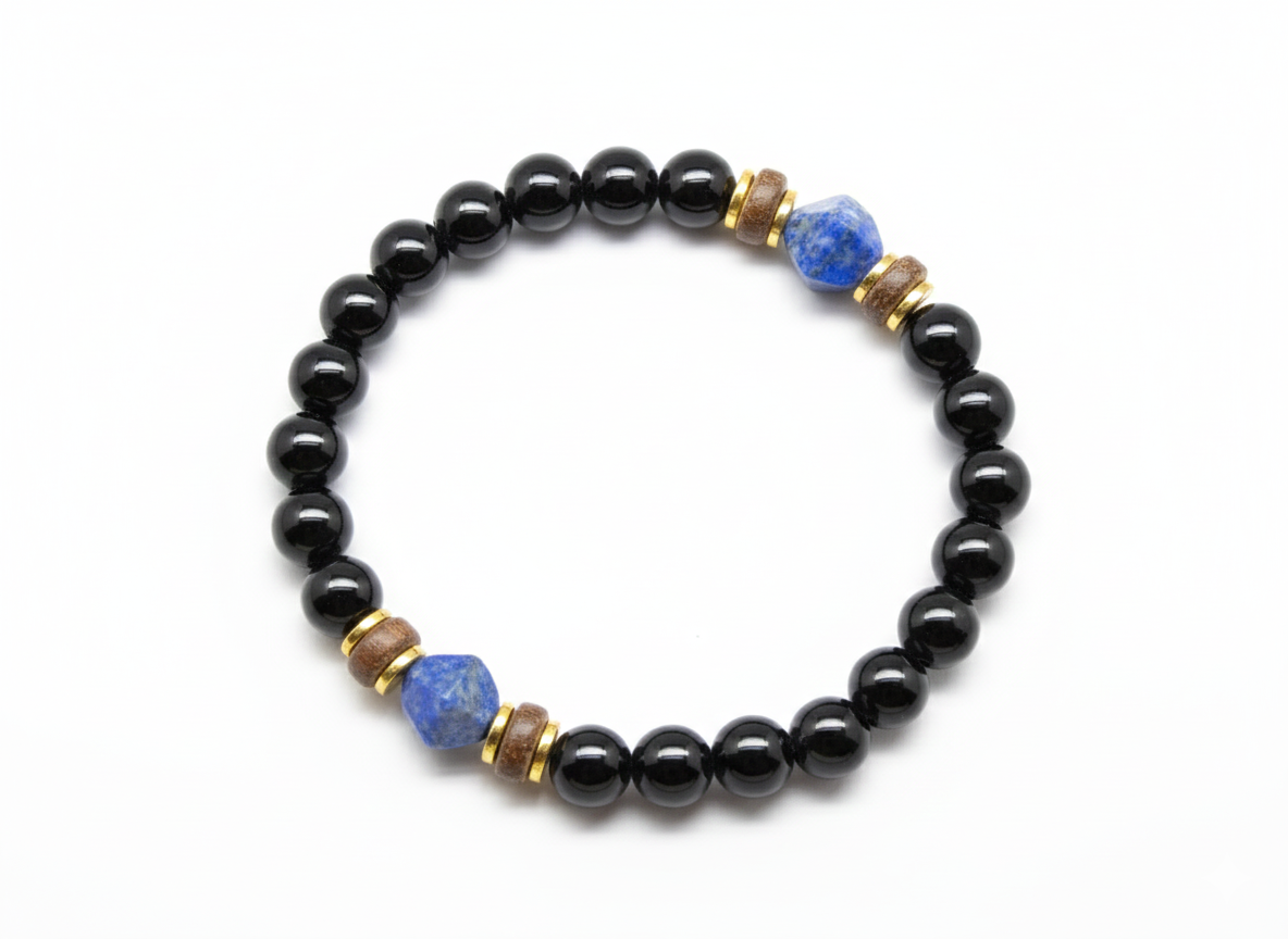 Bracelet Onyx et Lapis Lazuli Ma boutique