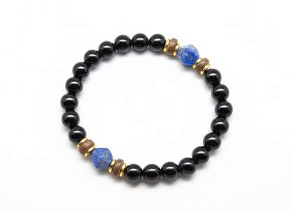 Bracelet Onyx et Lapis Lazuli Ma boutique