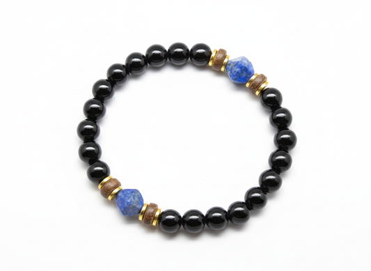 Bracelet Onyx et Lapis Lazuli
