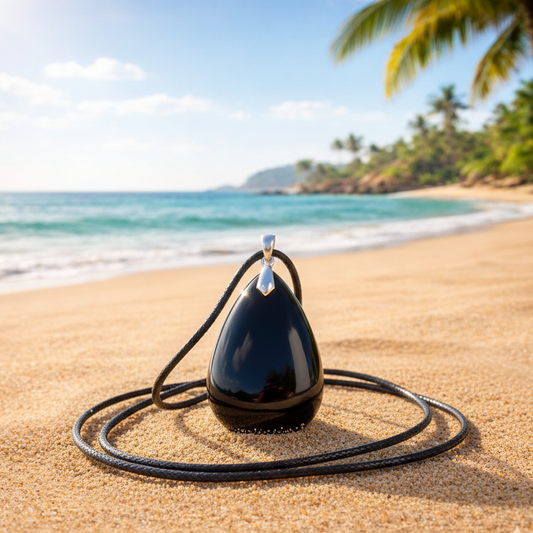 Pendentif Obsidienne Œil Celeste