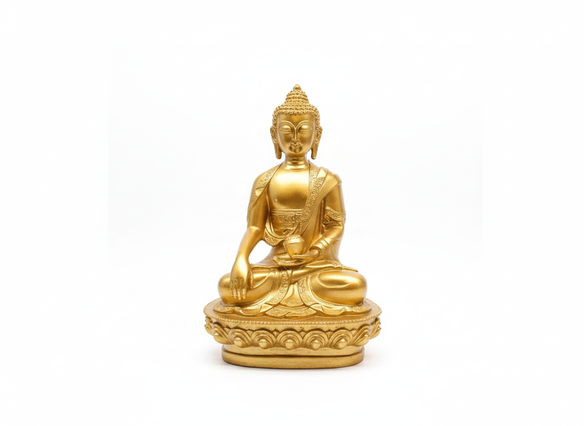 Bouddha Abondance Couleur Or 30cm