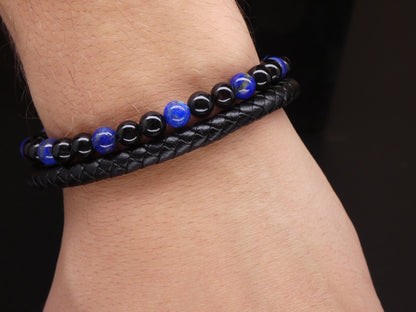 Bracelet Lapis Lazuli et Onyx